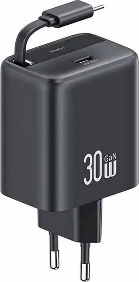 USAMS Charger 1xUSB-C with retractable USB-C