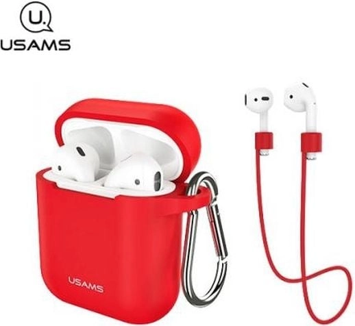USAMS Protective case for AirPods siliconred/red