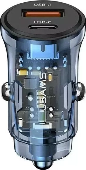 Usams charger Car charger C32 1xUSB+1xUSB-C