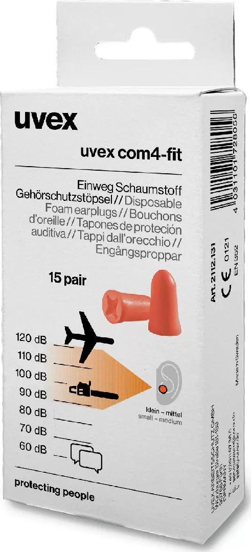 Earplugs Uvex X-fit  33dB  orange  Minibox
