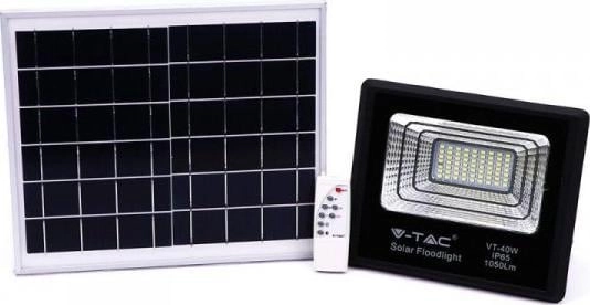 V-TAC 16W Black IP65 Solar LED