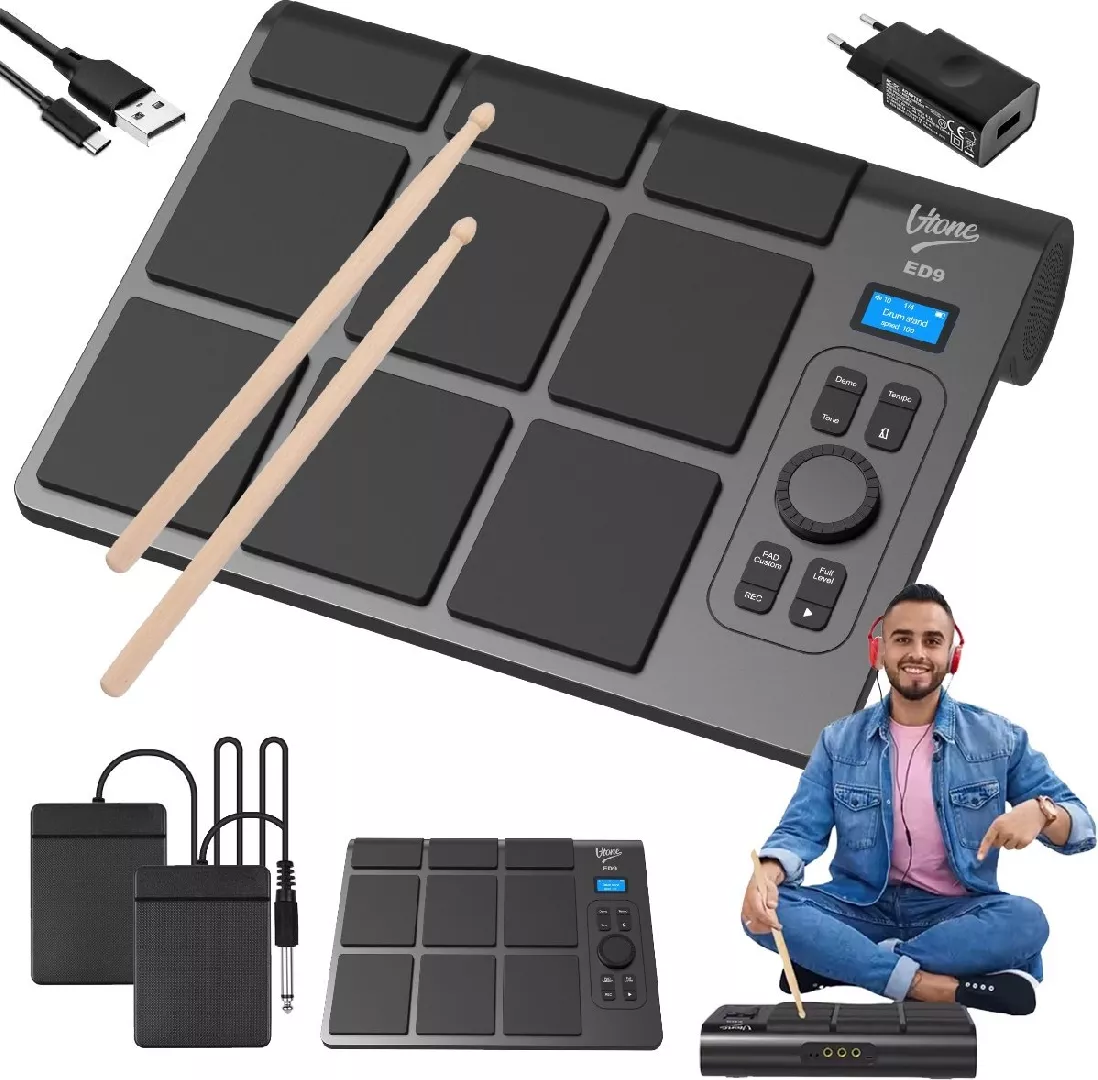 V-TONE ED9 portable battery-powered electronic drums