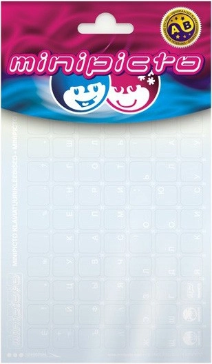 Minipicto RUS white - Keyboard Stickers