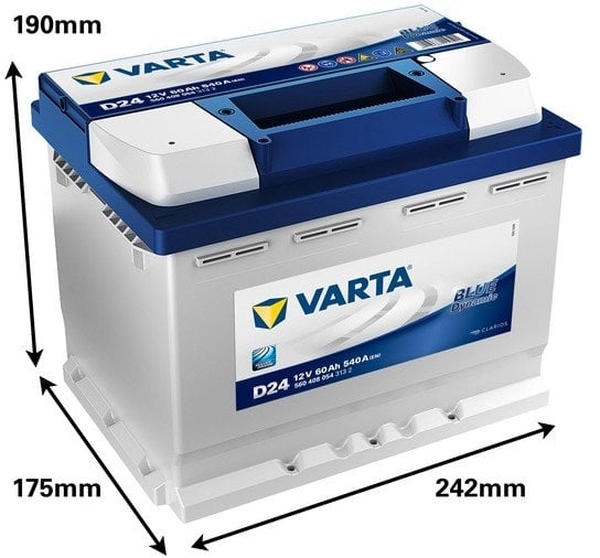 BATTERY VARTA BD 560408054 D24 60AH/540A