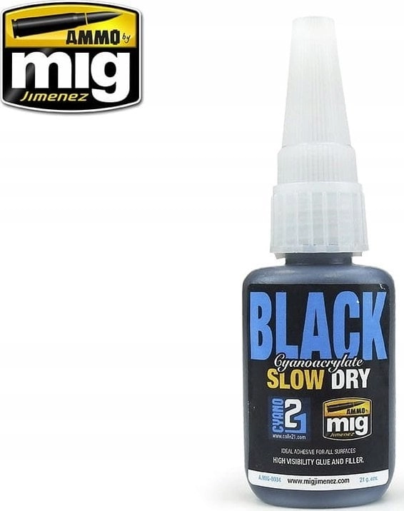 Vallejo Ammo: Black Slow Dry Cyanoacrylate