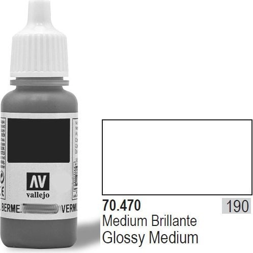 VALLEJO Lakier Nr190 Gloss Medium 17ml