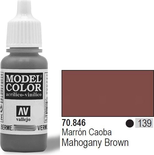 Vallejo Farba Nr139 Mahogany Brown 17ml