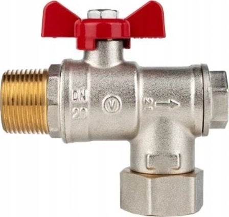 SPIN Angle ball valve with filter
