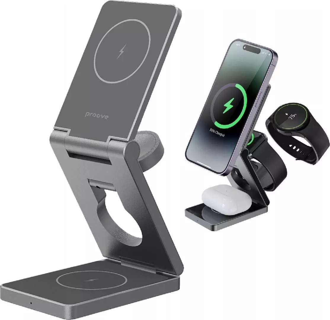 3in1 QI MagSafe Wireless Charger for