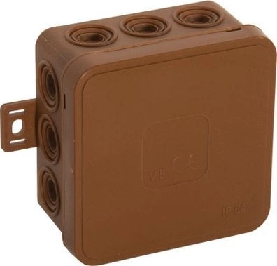 Hermetic box V5 75x75x41mm brown V03502