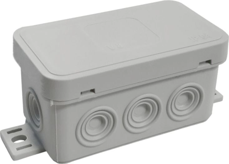 Hermetic surface-mounted box V8 80x45x41mm gray