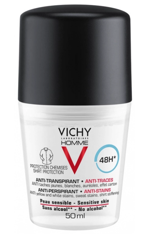 Vichy Homme Dezodorantas Anti-Perspirant Anti-Stains Sensitive