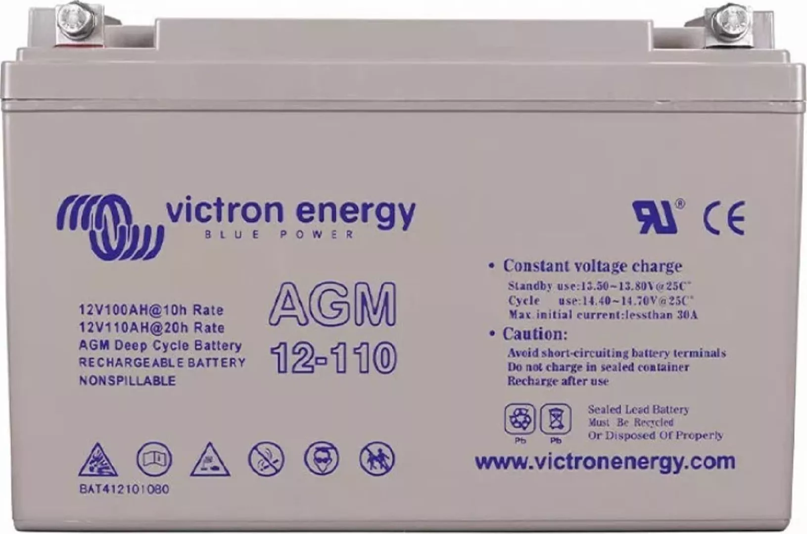 12V/110Ah AGM Deep Cycle Batt. (M8)