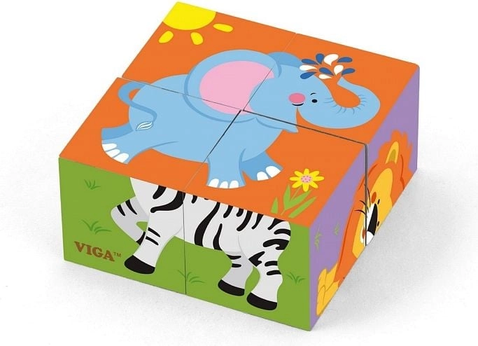 Viga Cubes Puzzle - Zoo (0960