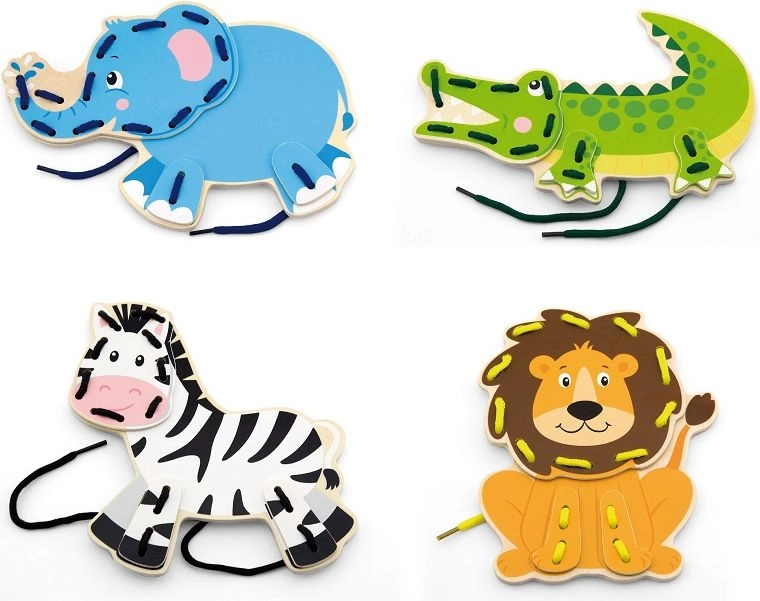 Viga Matching Shoelace Zoo (0946  Viga)