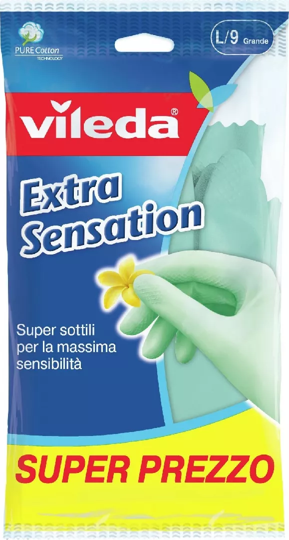 Vileda Extra Sensation Household gloves Green