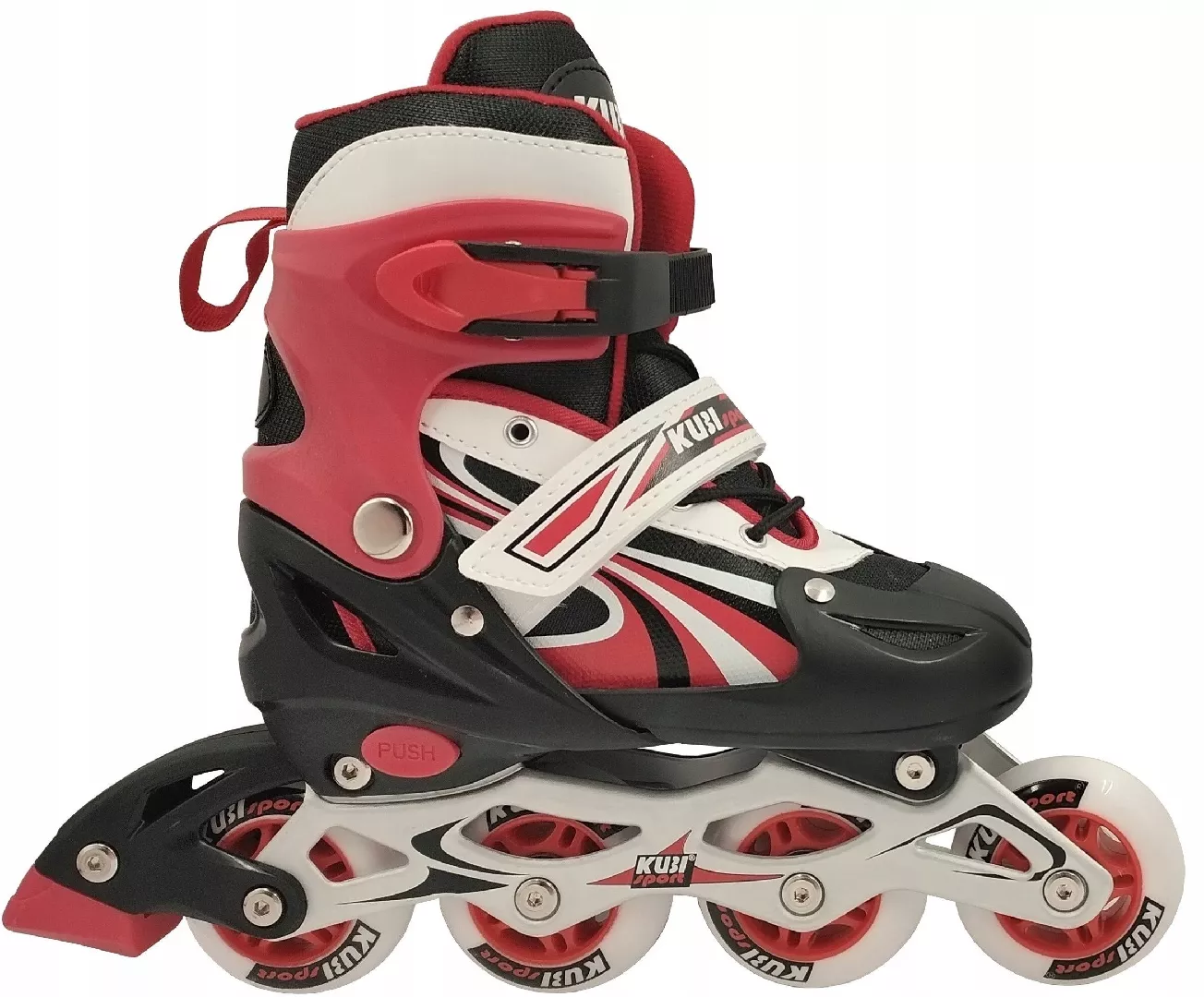 Children`s Adjustable Red Solid Roller Skates