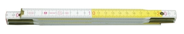 VOREL FOLDING WOODEN MEASUREMENT WHITE-YELLOW 1m