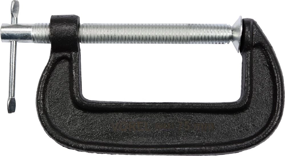 Vorel C-type screw clamp 75mm (38431)