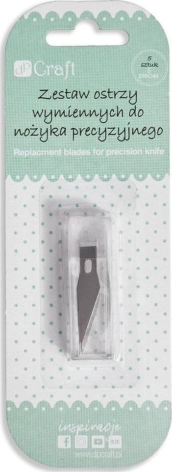 Set of 5 precision knife blades