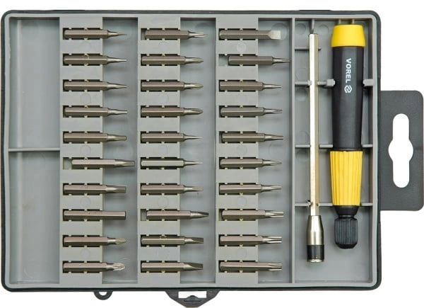 Vorel Screwdriver bit set with screwdriver