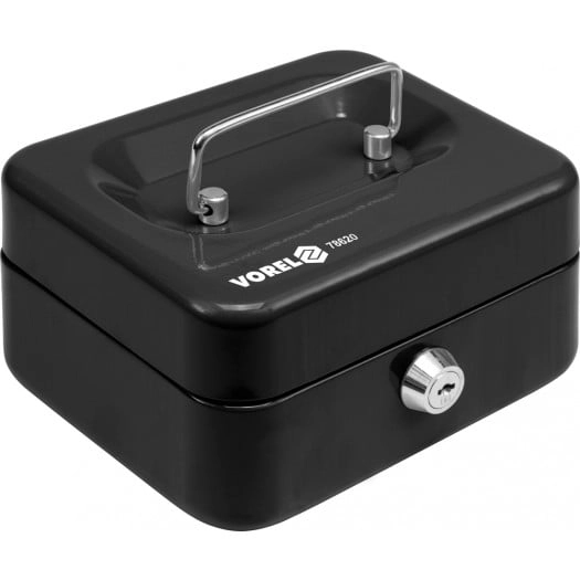Vorel Black money box with key