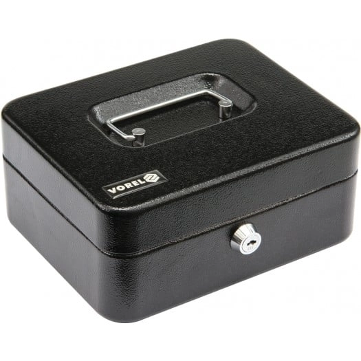 Vorel Money box black with key