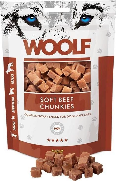 WOOLF Soft Beef chunkies - dog