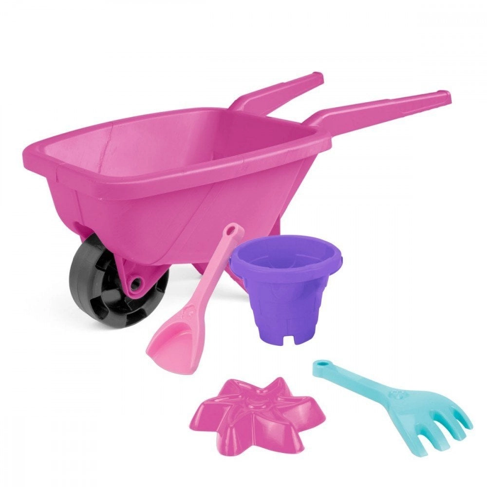 Pink wheelbarrow with sand set 5900694745155