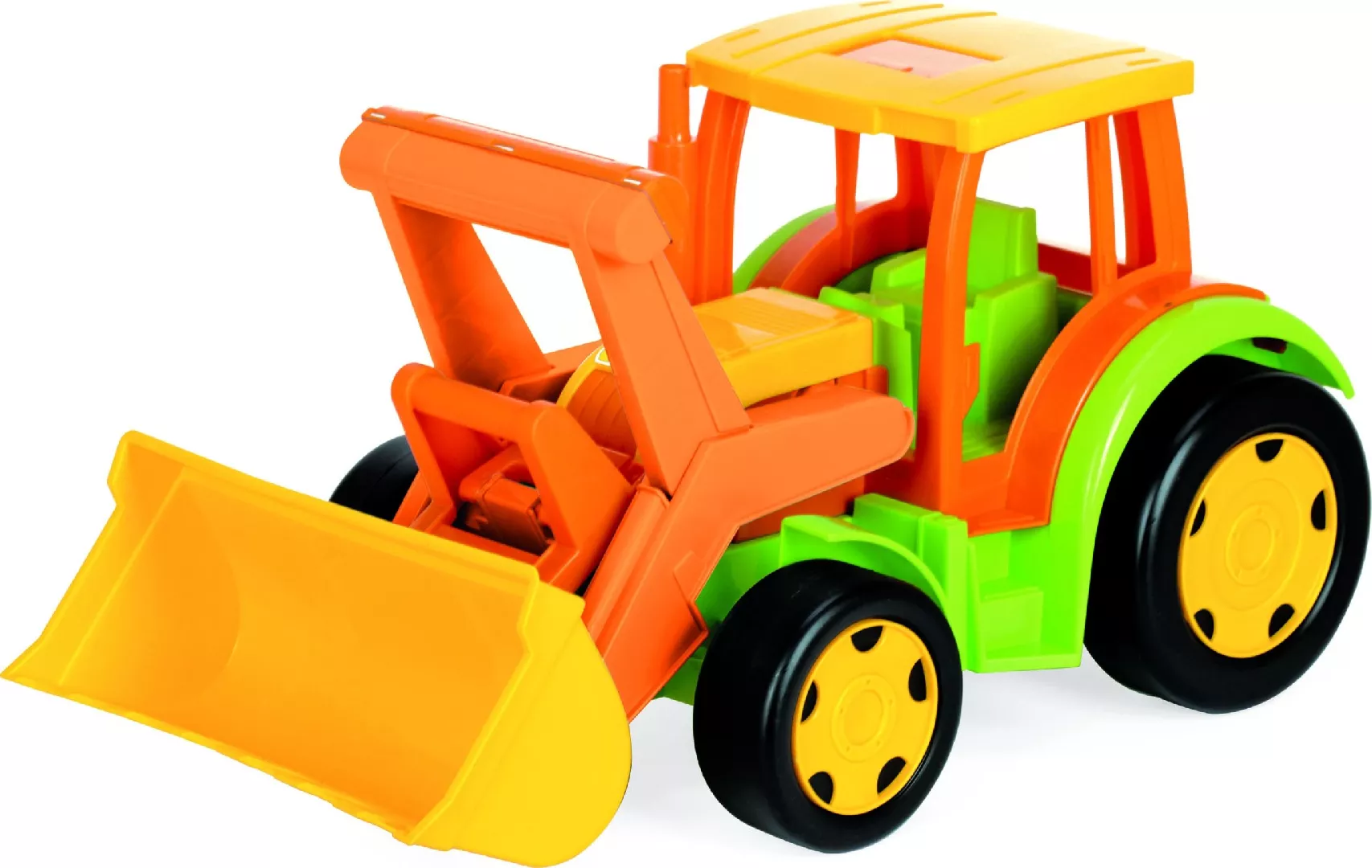 A giant tractor-bulldozer without a box