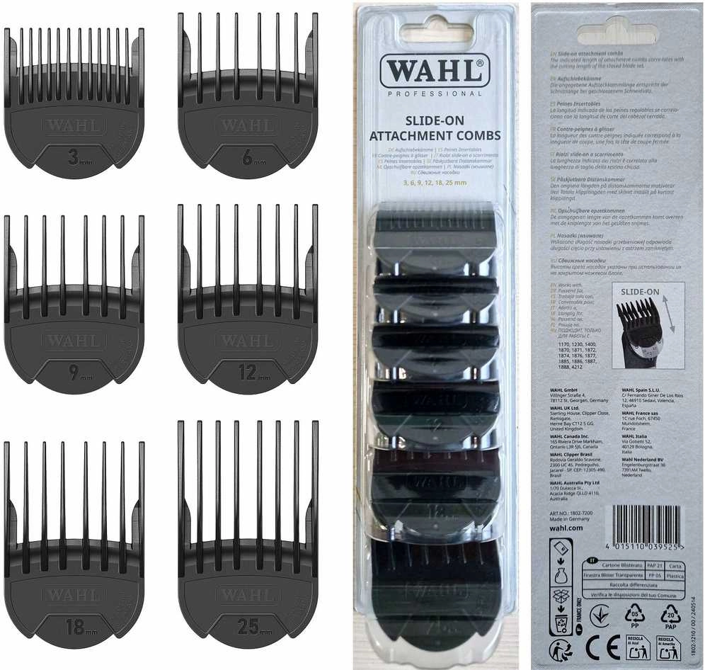 WAHL 1802-7200 Antgalių rinkinys  6vnt. 1802-7200