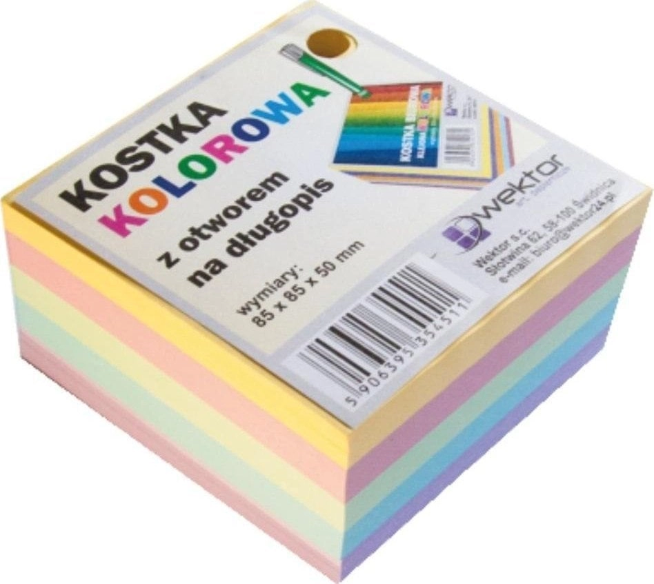 Wektor Kostka klejona kolor 85x85mm 5cm