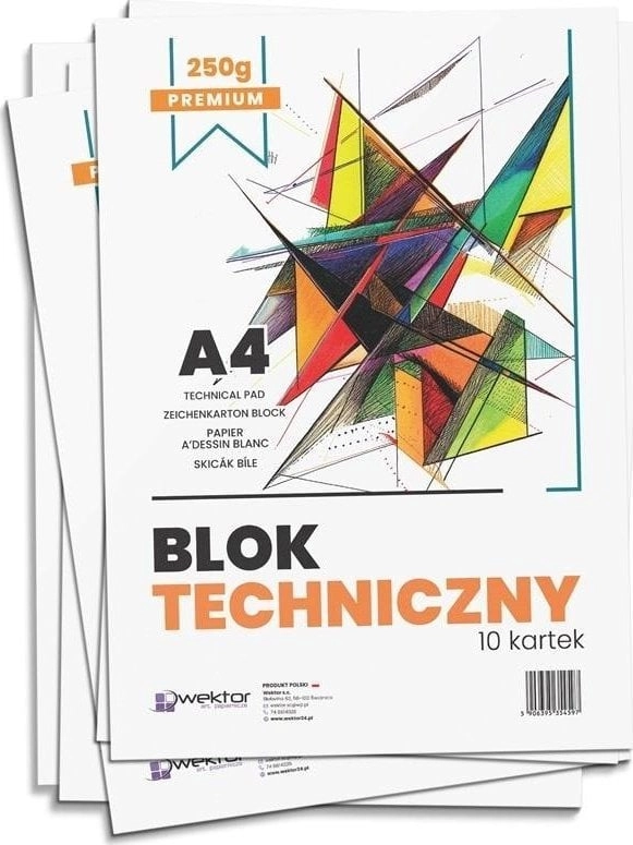 Technical block A4 white premium 250g