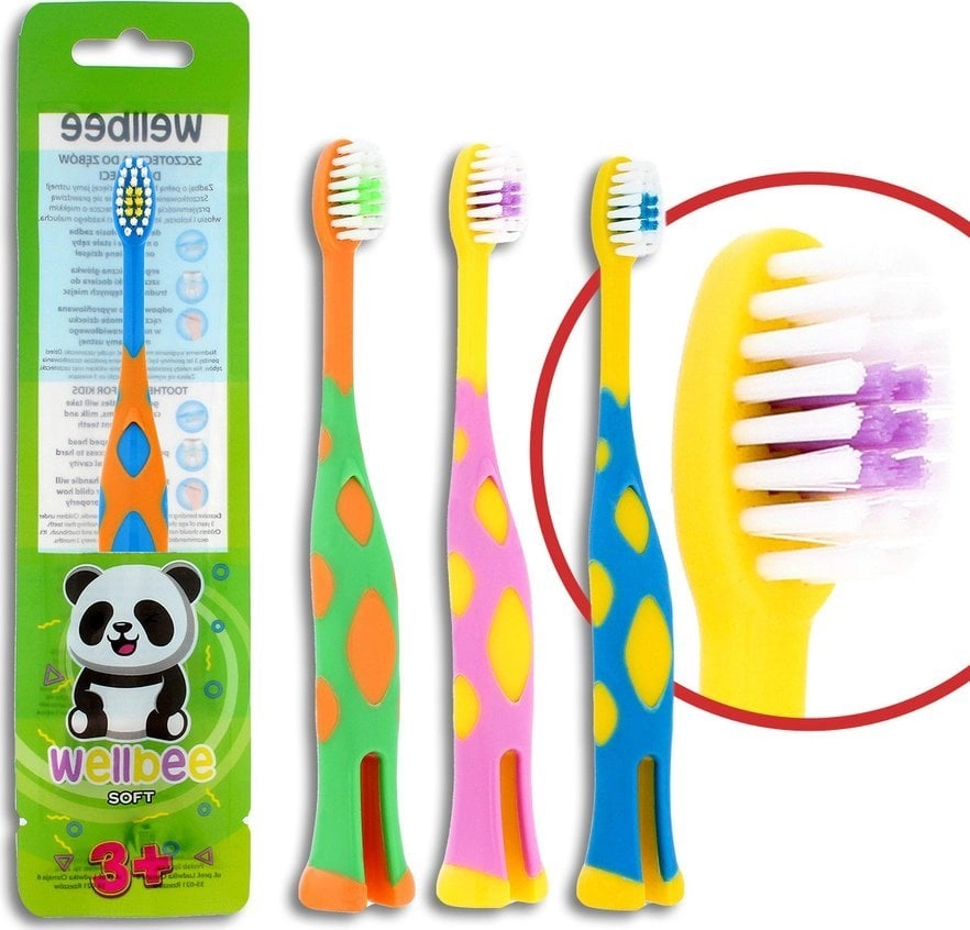 Wellbee Kids Toothbrush for children (3+)