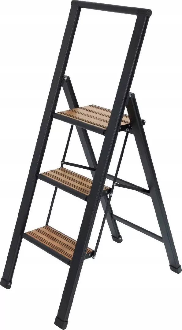 Wenko Folding ladder  black  2 steps