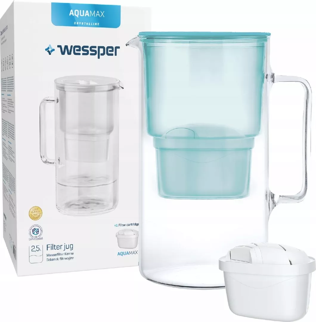 Wessper Aquamax Crystalline filter jug ​​mint