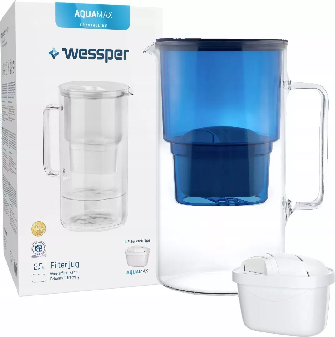 Wessper Aquamax Crystalline filter jug  navy