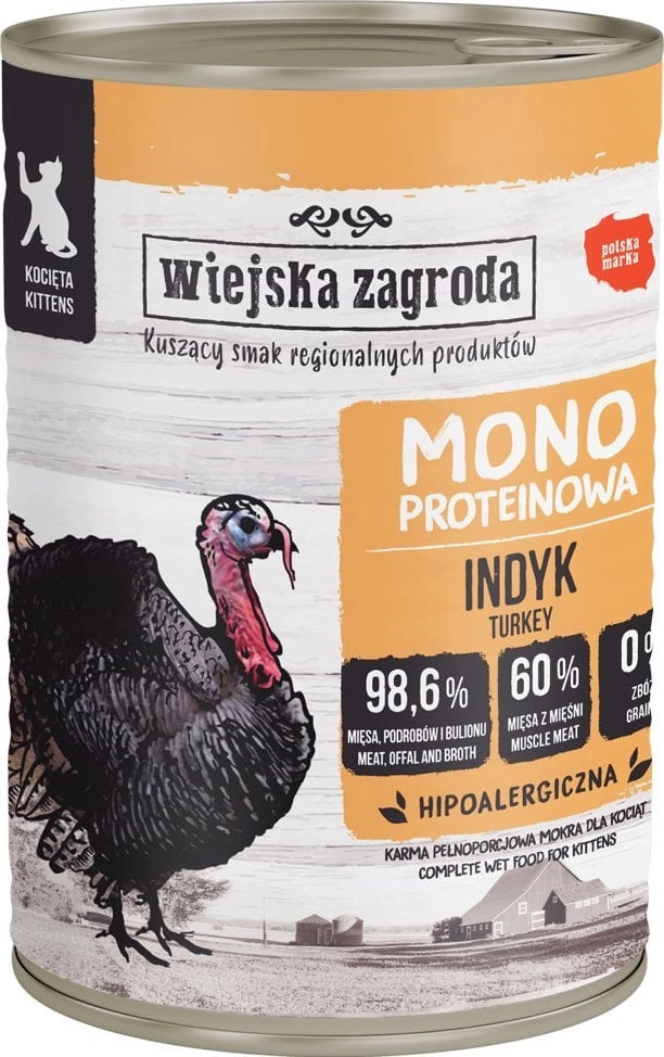 Wiejska Zagroda Monoprotein Turkey (kitten) Wet