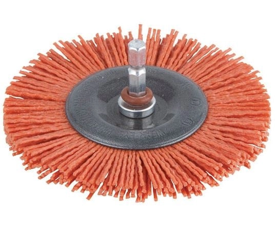 WOLFCRAFT NYLON BRUSH 75mm DISC SHANK