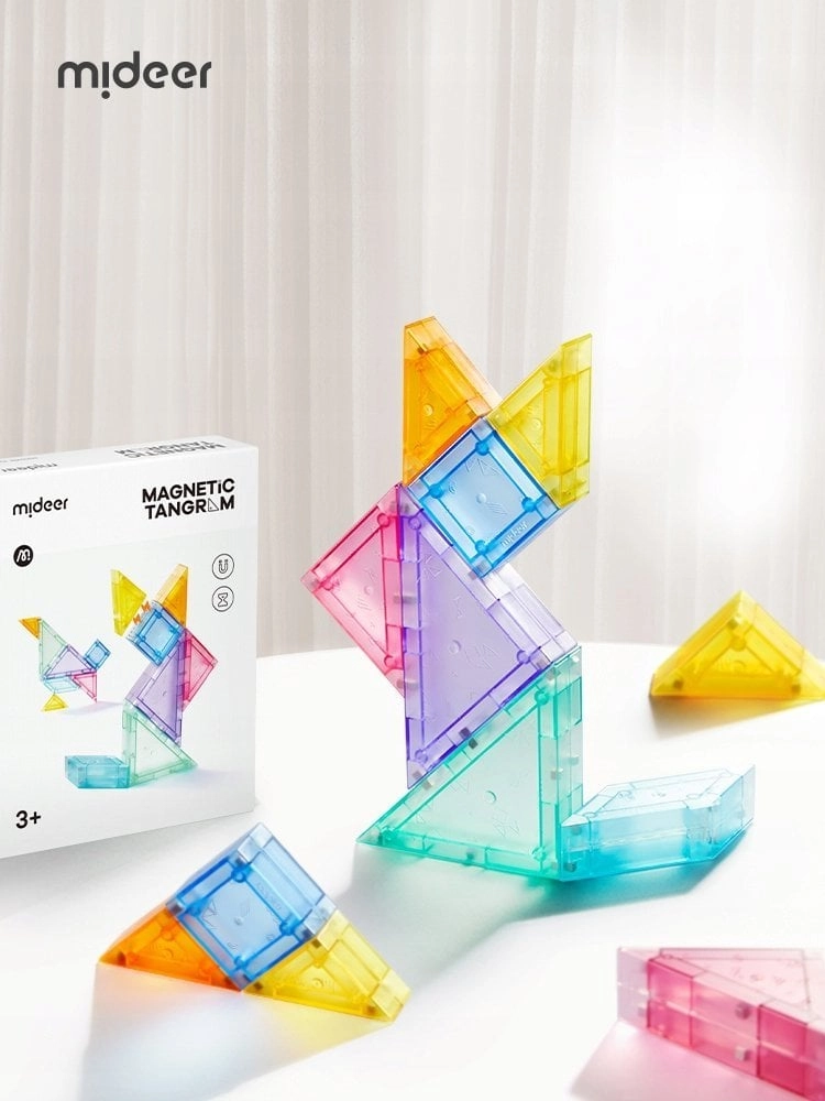 Mideer Magnetic 3D Tangram with Hourglass