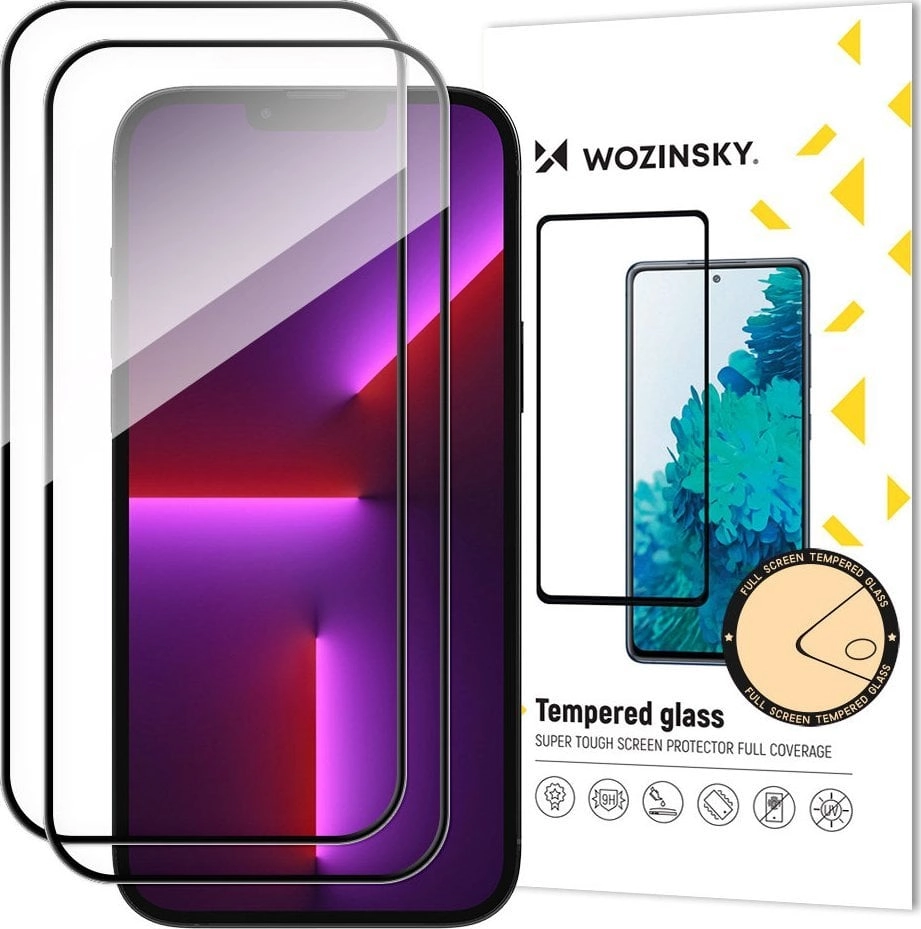 2pcs Full Screen Tempered Glass with