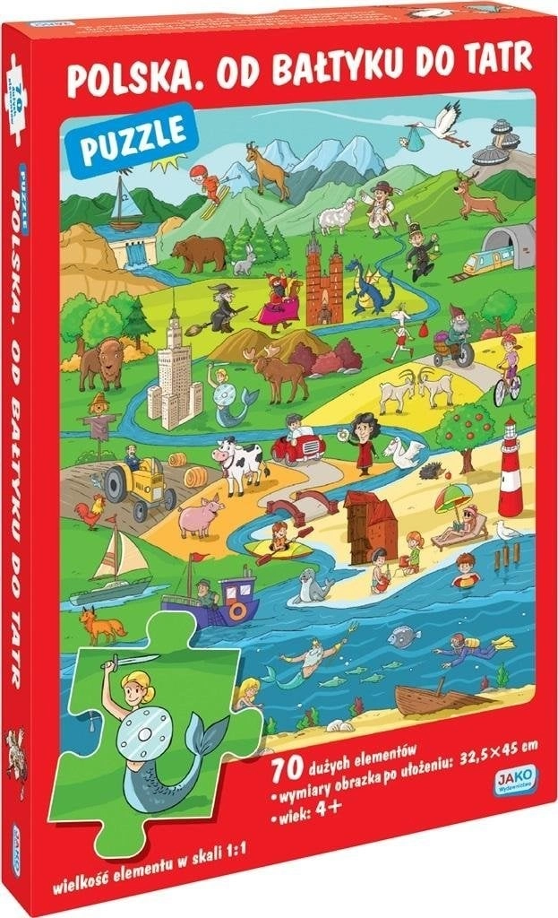 Publisher Jako Puzzle 70 pieces. Poland
