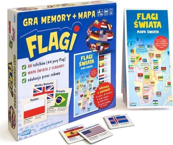Flags. Memory game + map 5904405355794