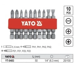 Yato Screwdriver bits 5.6mm Ph1