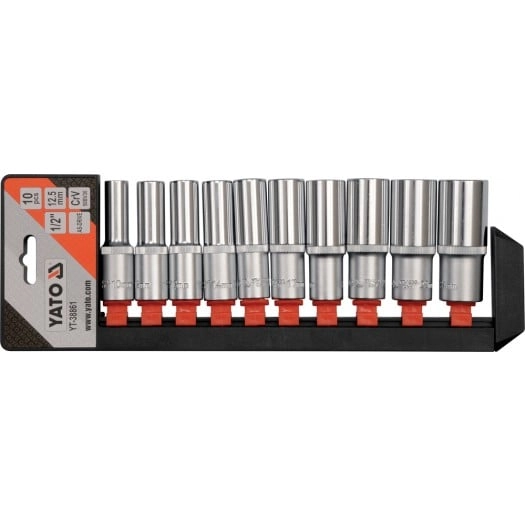Yato Set of 6-point sockets 1/2``