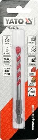 YATO UNIVERSAL DRILL HEX 7mm YT-44784