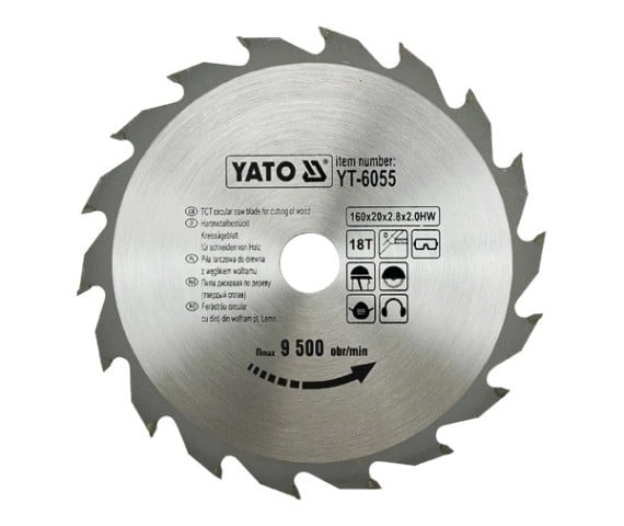 YATO WIDI CIRCULAR SAW 160x20mm 18-TOOTH