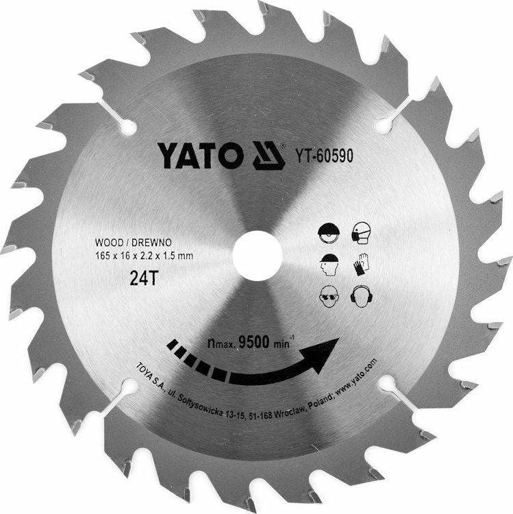 YATO SAW DISC.VIEW. 165*24*16 60590