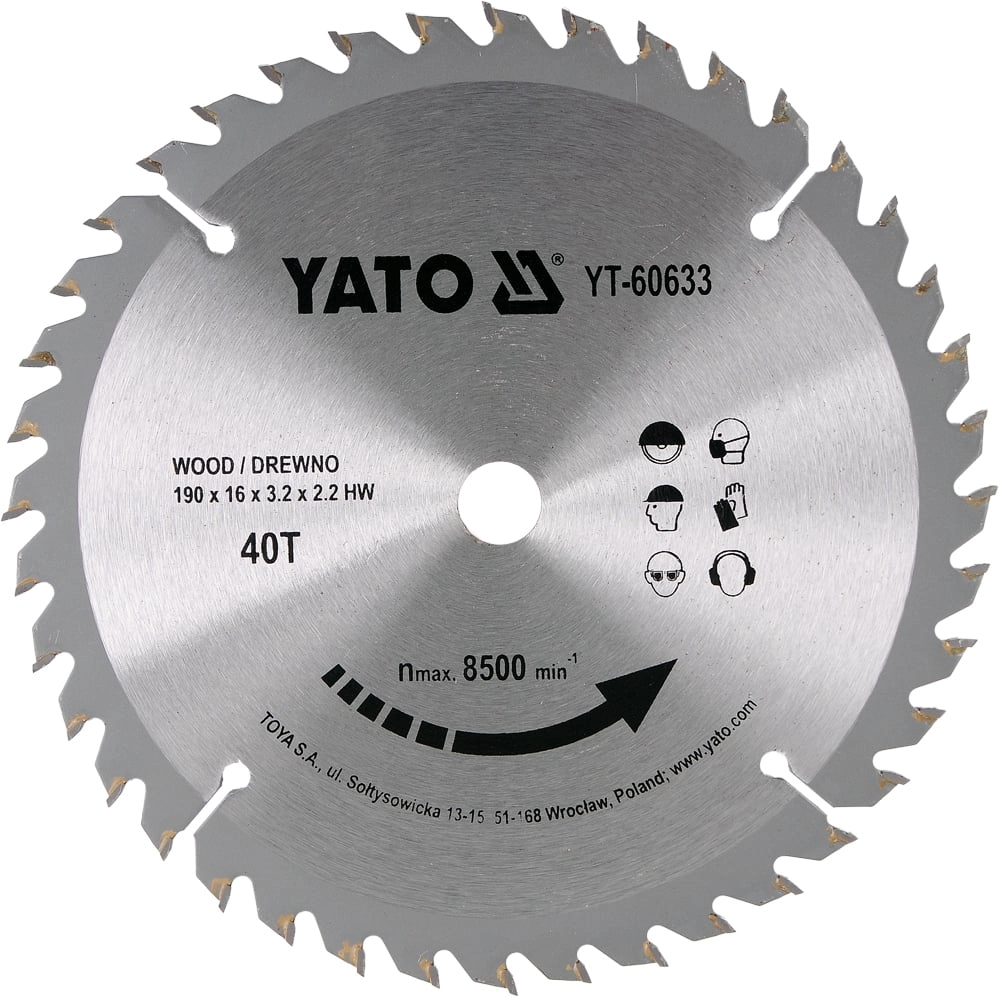 Yato Wood circular saw with tungsten