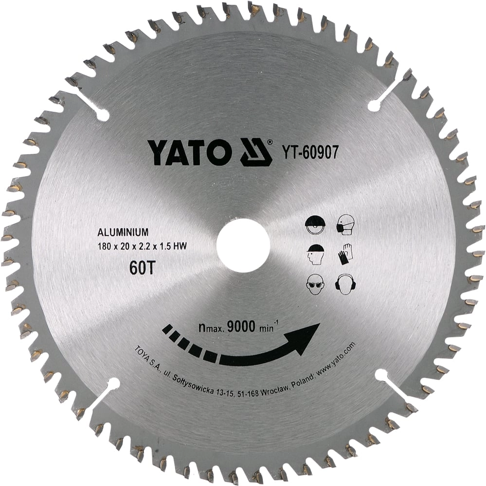 Yato Circular saw for aluminum 180x52x20mm